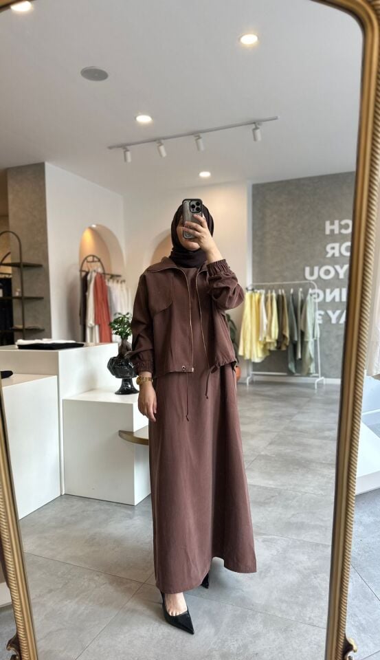 Lisa jile/Ceket Elbise Kahverengi