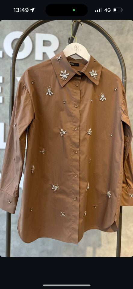 Lisa Taşlı Gömlek