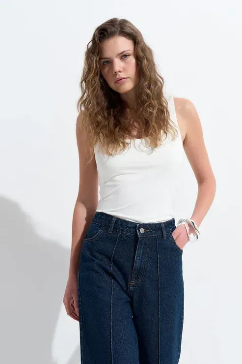 Double Paça Kot Pantolon