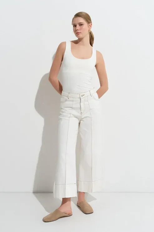 Double Paça Kot Pantolon
