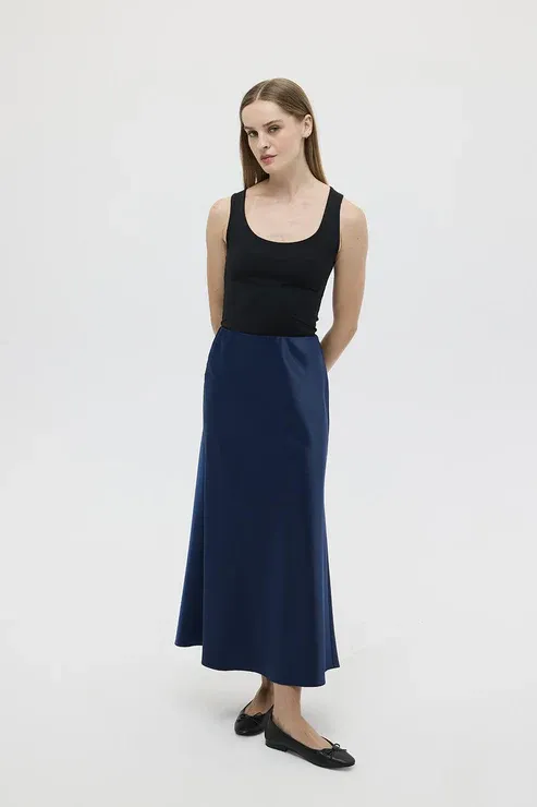 Saten Kalem Etek Lacivert